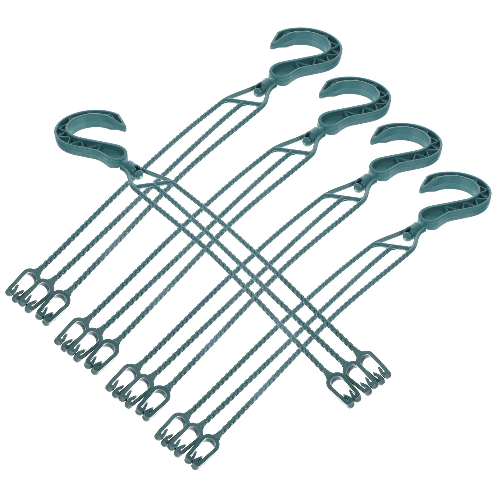 

5 Pcs Plastic Chain Billboard Hooks For Flowerpots Stand Wall Hanging Hangers Iron