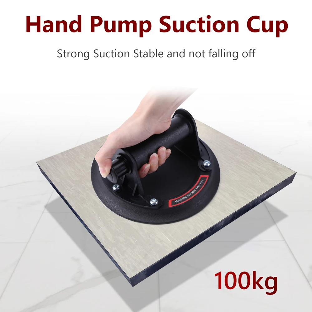 

8 Inch Vacuum Suction Cup with Plastic Handle Air Pumps Suction Cup Large Bearing Capacity for Granite Tile Glass Manual Lifting
