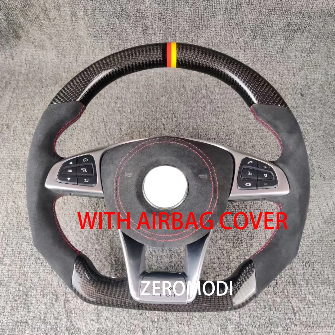 Custom Alcantara Carbon Fiber Steering Wheel For Benz W205 W213 E43 CLS63 AMG GT C63S E63S