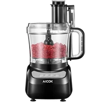 aicook food processor multifunctional 12 cup 4 speed controls compact electric chopper