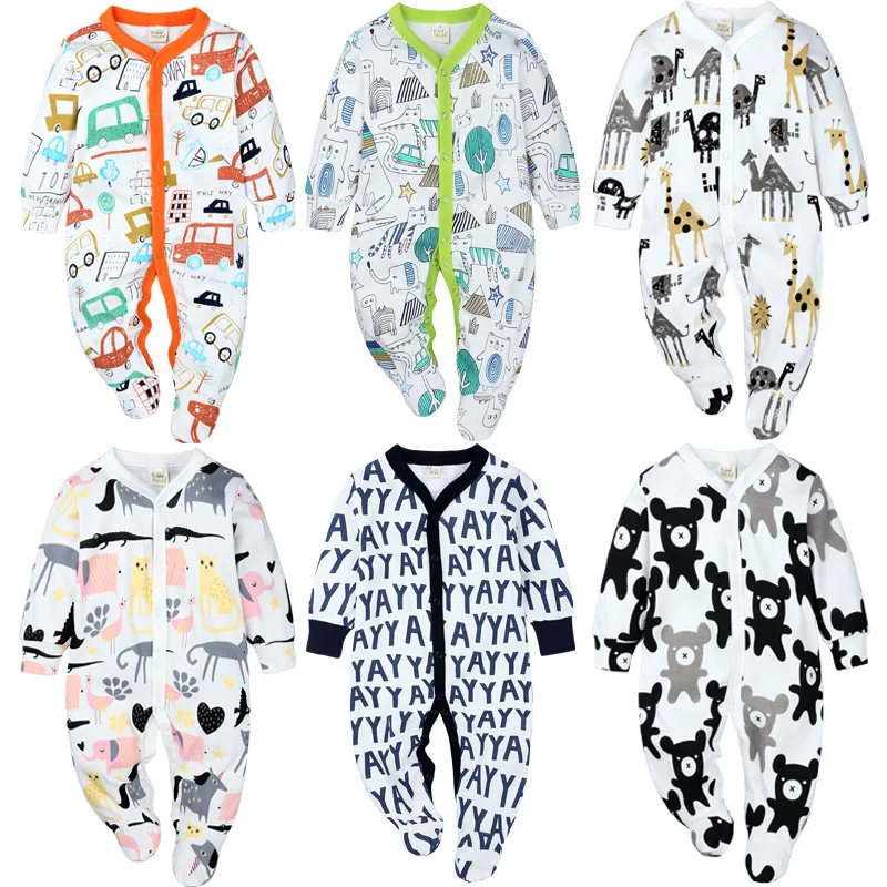 Baby Jumpsuit Autumn New Kids Romper Cartoon Newborn Long Sleeve Cotton Rompers Footsuit for Boys and Girls Dropshipping