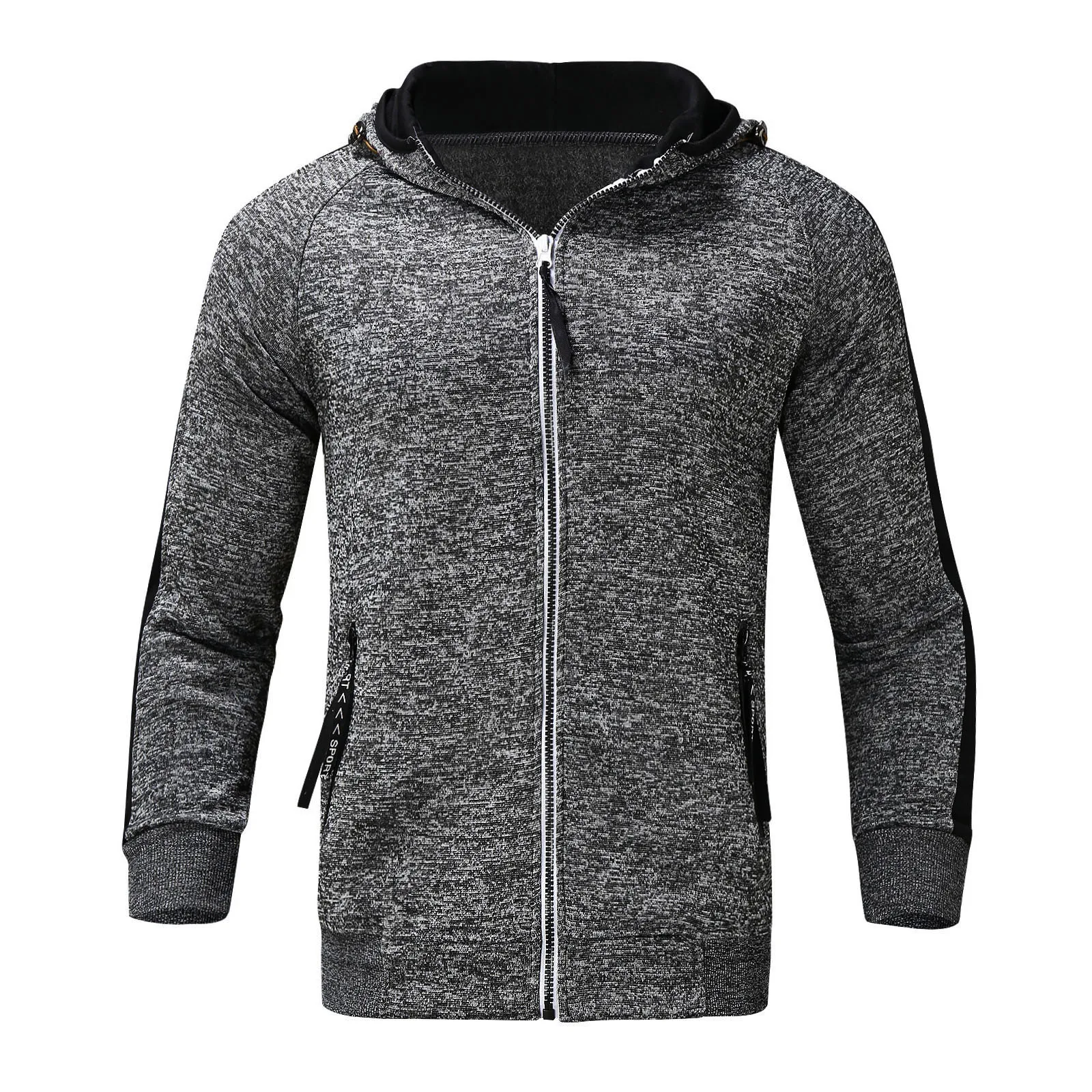 Мужская повседневная вязаная толстовка с воротником на пуговицах и свитер
