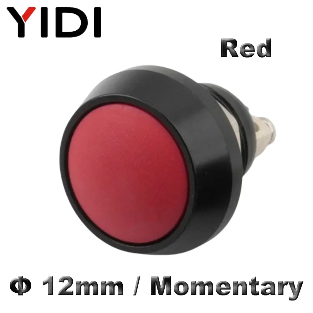 

12 мм водонепроницаемый купол металлический мгновенный сброс винт припой кнопочный переключатель красный желтый зеленый синий черный 12 В 220 В 24 В