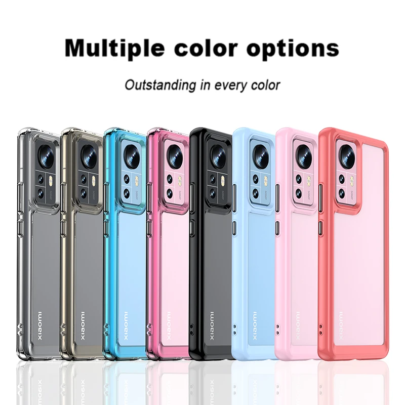 For Xiaomi 12 Pro Case Luxury Silicone Clear Bumper TPU Shell Shockproof Case For Mi 12 Pro Case For Xiaomi Mi 12 Pro 12X Cover