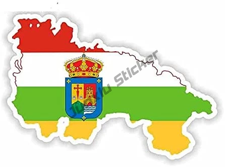 

La Rioja Spain Map Flag Car Stickers Bumper RV Waterproof Sticker Spain Map Flag Car Styling Accessories Reflective Decal