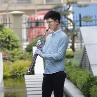 slade high pitched straight saxophone silver b tune saxophone leather box packaging to send a spree musical instrument