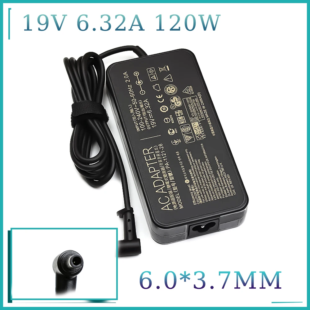 Фото Зарядное устройство для ноутбука 19V 6.32A 120W 6.0x3.7mm PA-1121-28 / ADP-120RH B / ADP-120ZB BB для Asus FX505GD FX505GE FX505DY №1