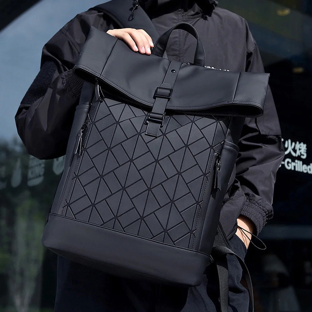 Водонепроницаемый черный рюкзак для руководителя мужской стильный ноутбука