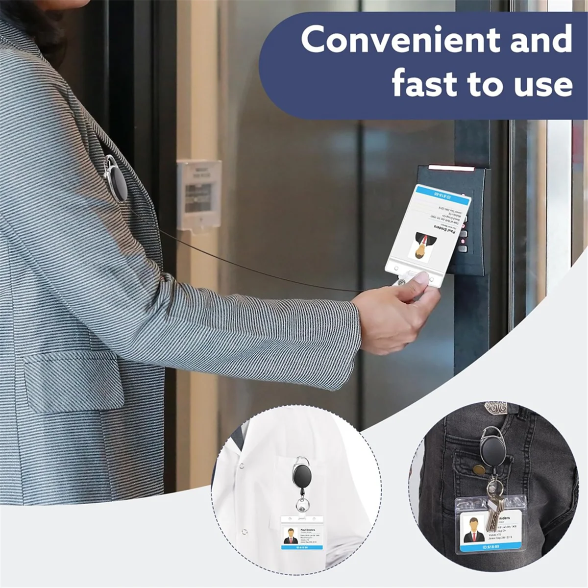 20-пакет катушек для бейджей выдвижной держатель бейджа с карабином прочный зажим