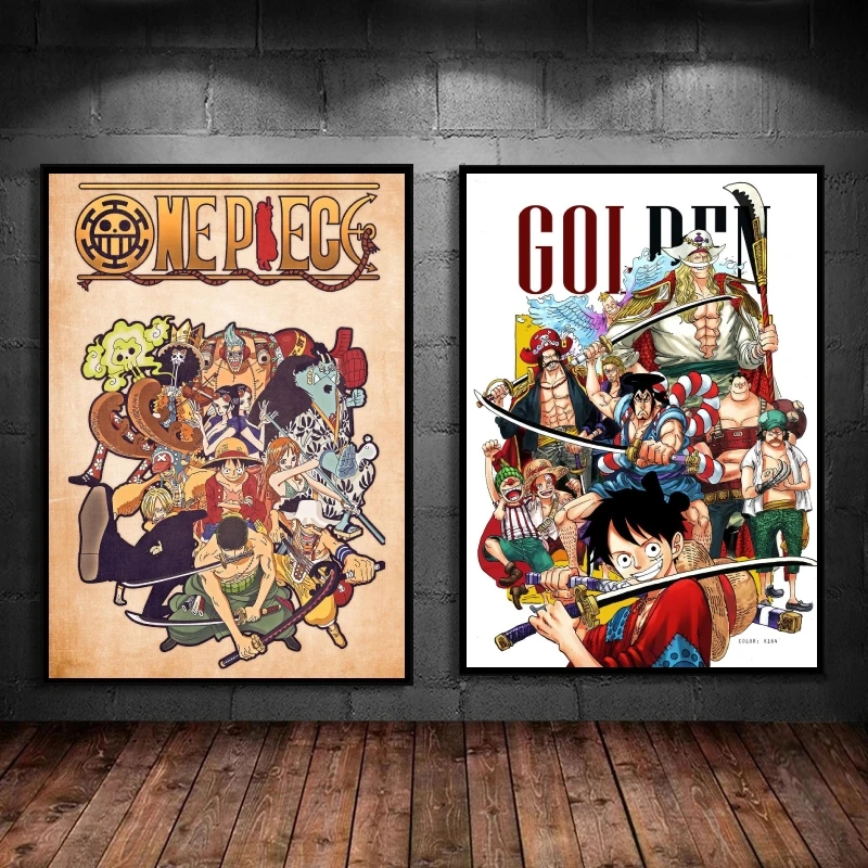 

Canvas Art Walls Painting Japanese Anime One Piece Luffy Decorative Room Home Friends Gifts Decoration Paintings Comics Pictures