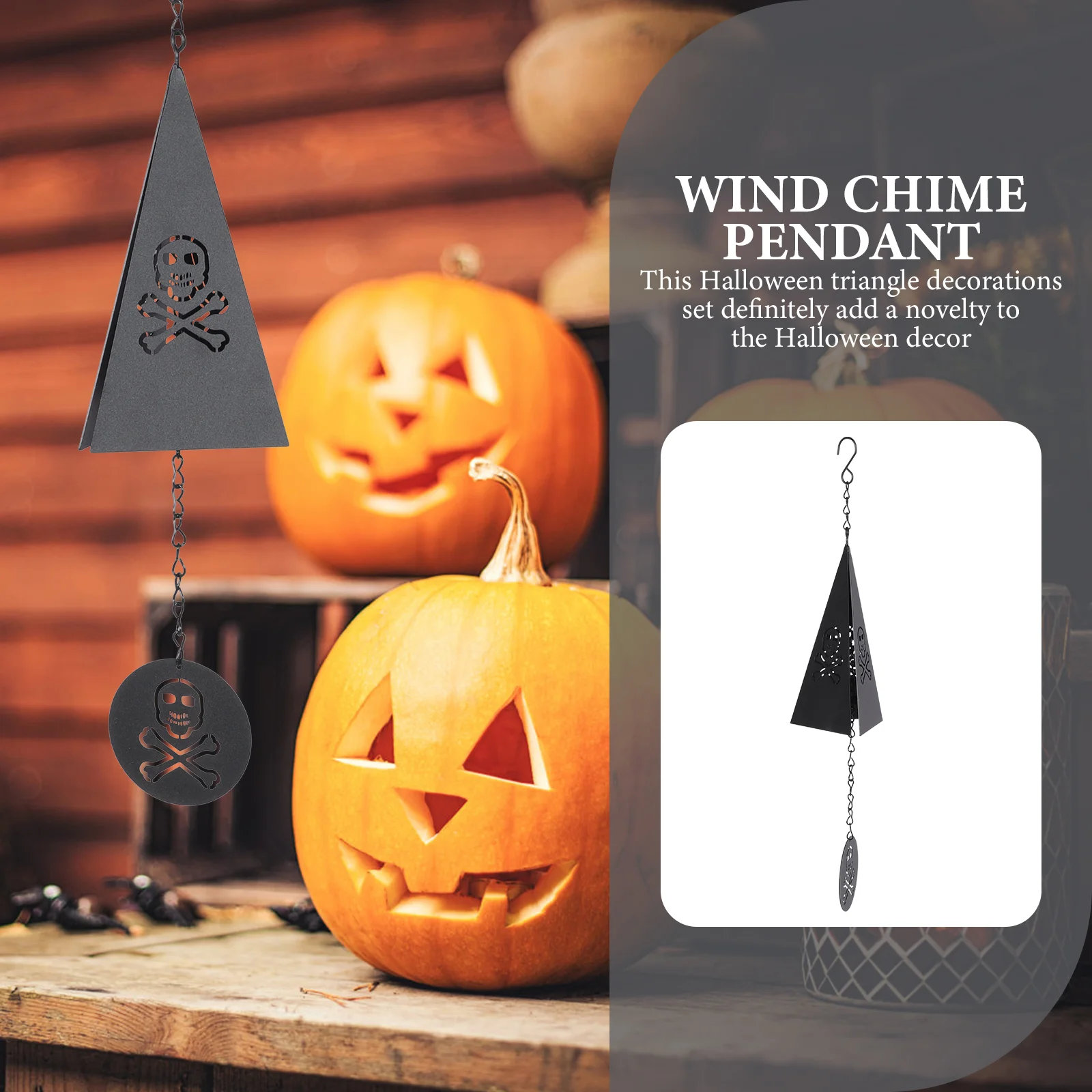 Креативный треугольный колокольчик на Хэллоуин уникальный орнамент кулон декор