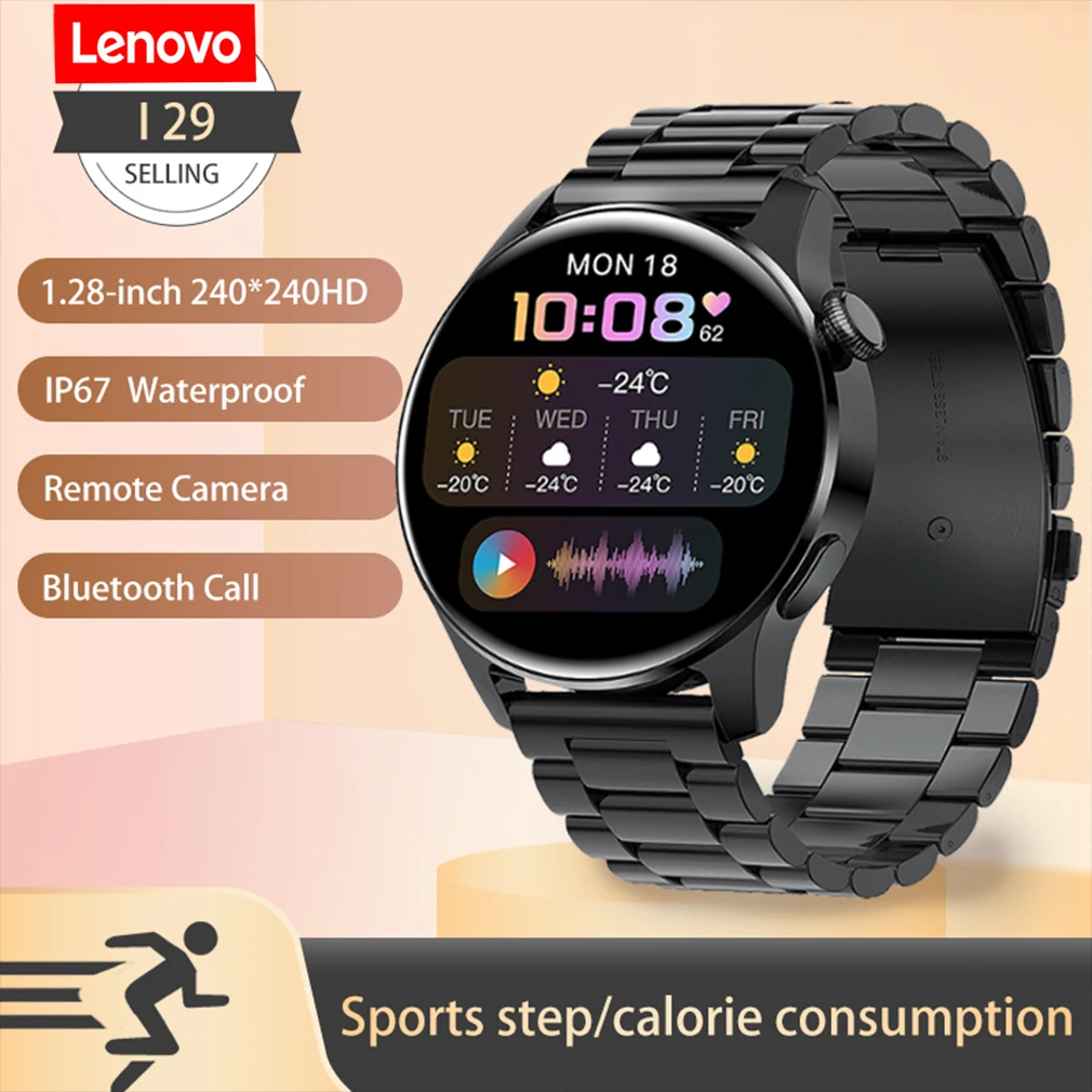 

Lenovo 2023 GT3 Smart Watch Men Bluetooth Call Fitness Tracker IP67Waterproof Smart Watch Blood Oxygen Heath Monitor Women Watch