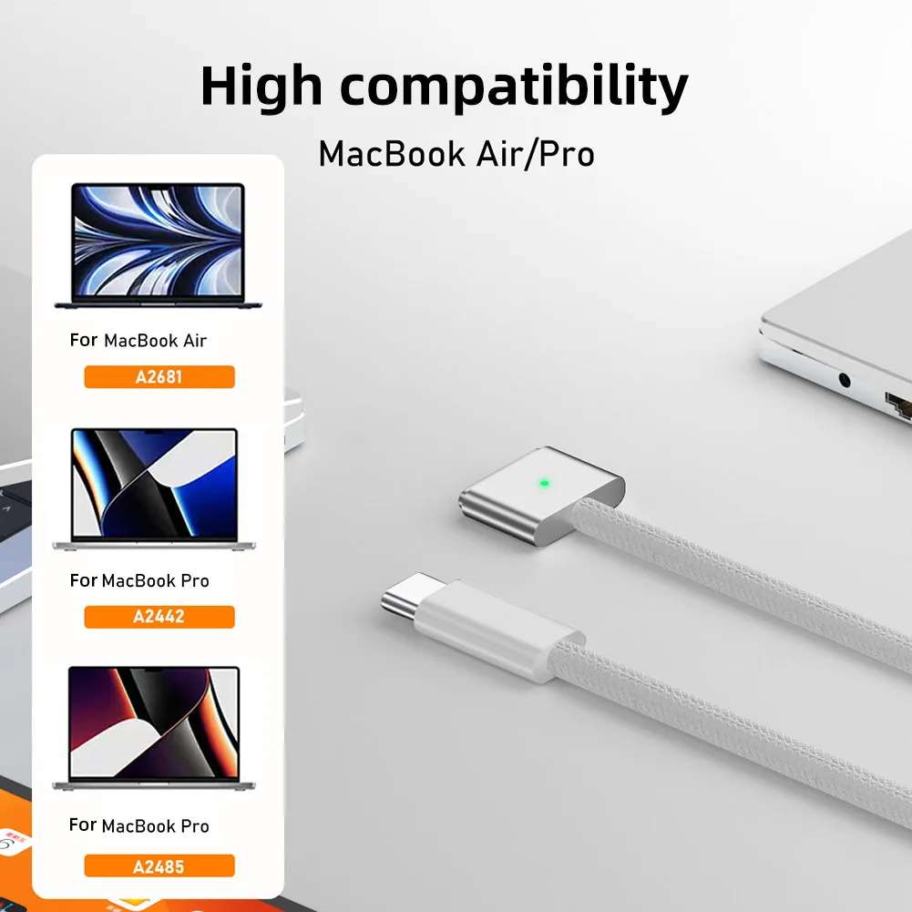 Type-C Male To Magsafe 3 Quick Charging Cable Max Power PD14