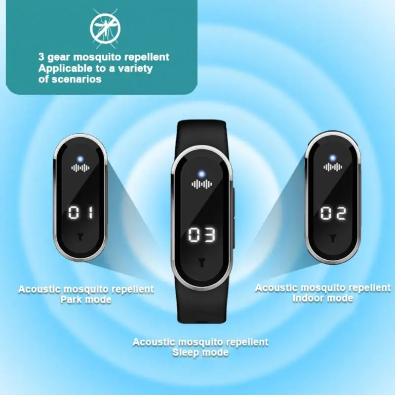 Ультразвуковой браслет M21 для защиты детей от комаров репеллент вредителей