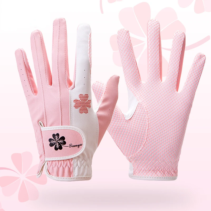 

2022 New Golf Gloves Women's Korean Version Pu Silicone Non-slip Wear-resistant Gloves 2/hands
