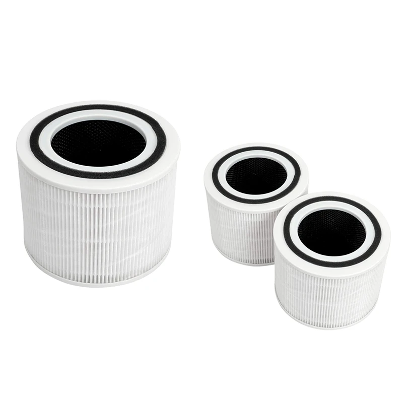 

3 Pack White Air Purifier Filter Plastic Air Purifier Filter 3-In-1 True HEPA, Core300-RF, For LEVOIT Core 300