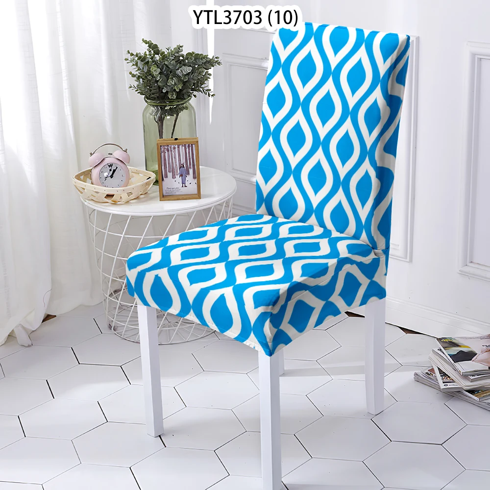 

Geometric Geometry Dining Room Chair Cover Spandex Stretch Elastic for Wedding Office Banquet Chairs Slipcovers Room Decoration