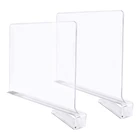 2 шт. прозрачные акриловые разделители полки для шкафа деревянные шкафы разделитель полки и органайзер многофункциональная классификация разделение f