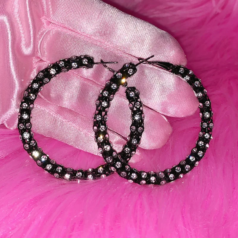 Y2K Φ черные серьги сексуальные аксессуары женская мода панк готические с