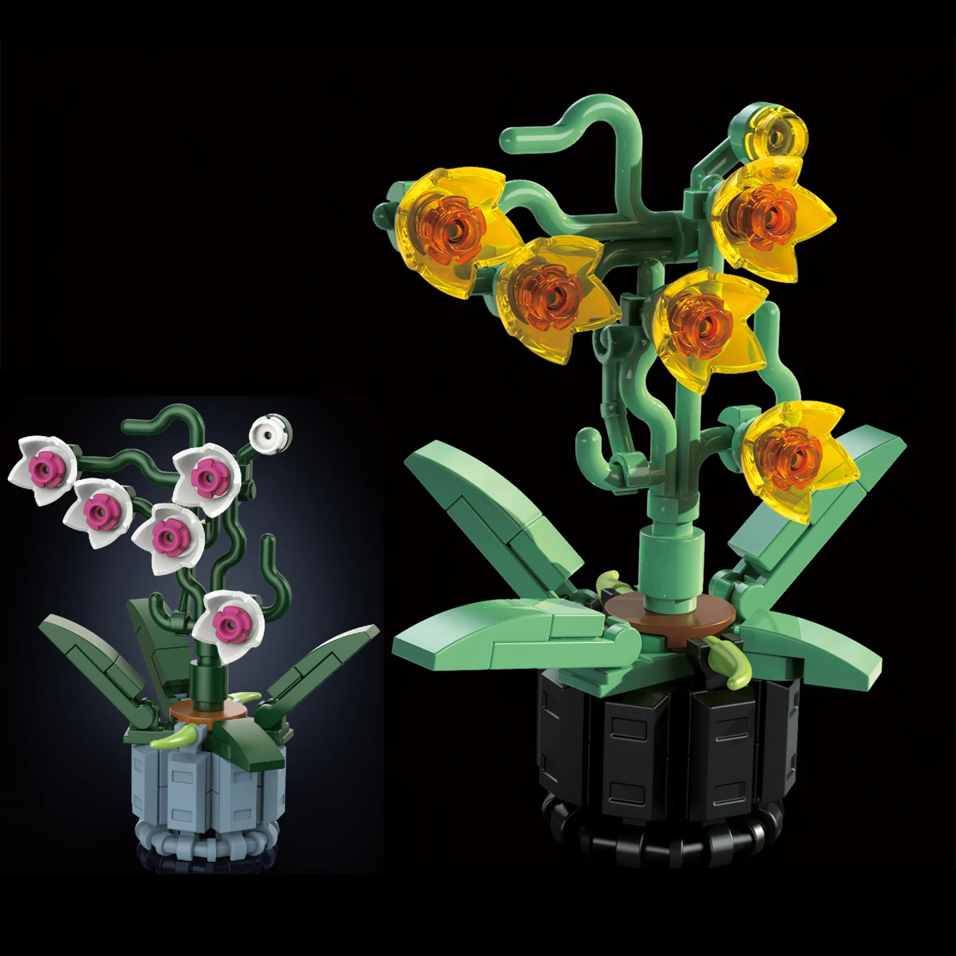 Креативные Игрушки MOC 19013 71 шт. цветок Орхидея горшечные растения модель