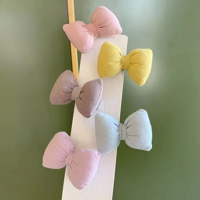 

10Pcs/Lot Girls Hair Clips Cute Soft Cotton Fabrics Hair Accessories Hand Making Bow Hairpin Children Gifts Headwear Hairpin