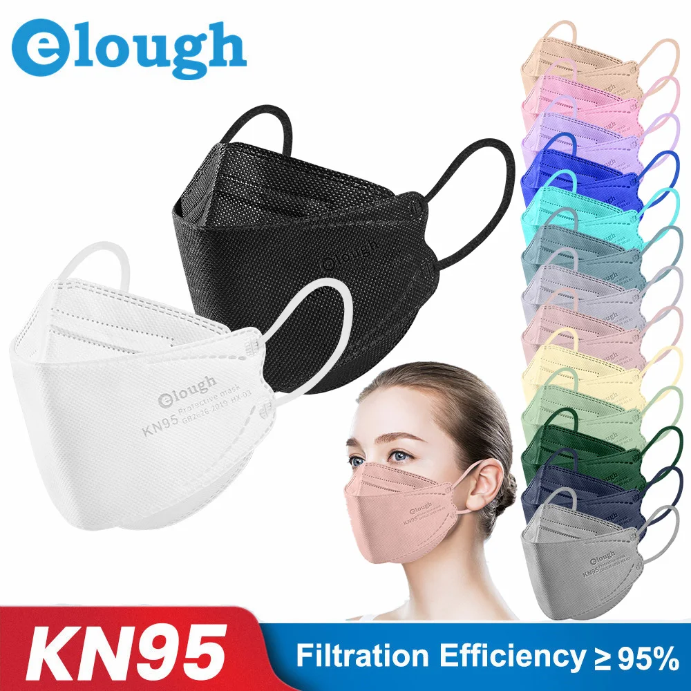 

KN95 Masks Adult Elough Mascarillas FPP2 Fish Protection Mascarilla FFP2 Homologada España FP2 4-ply FFP2mask CE Máscara KN 95