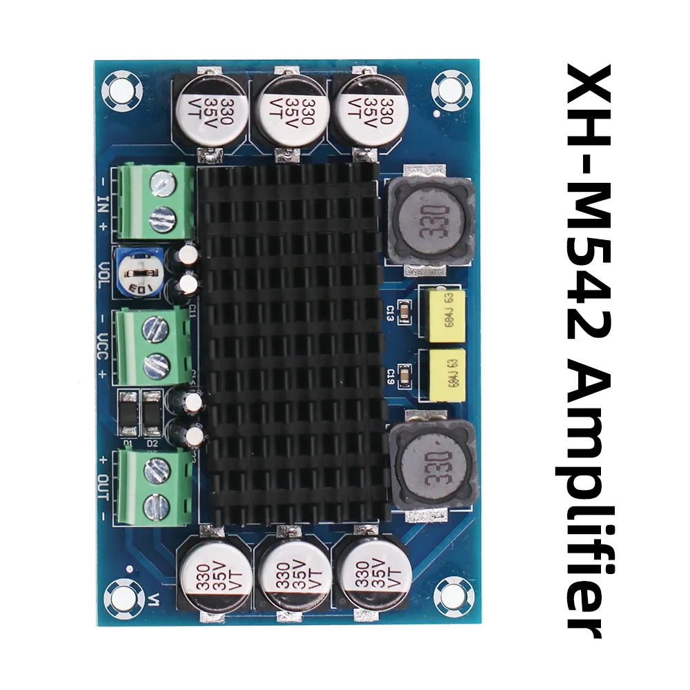 XH-M542 TPA3116D2 Mono 100W Digital Amplifier Board Digital Audio Power DIY HIFI Amp Module 12-26V DC