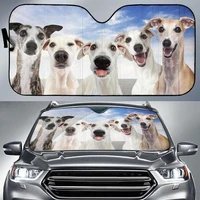 funny whippet family dog lover car sunshade whippet front window sun cover for whippet lover car windshield durable visor for