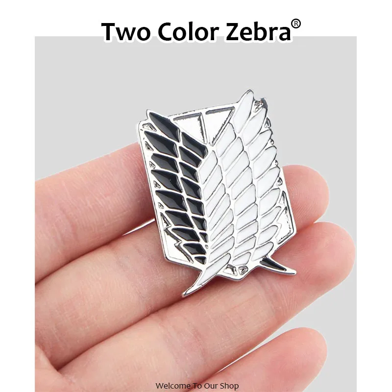 Брошь атака на Титанов булавка металлические булавки в стиле аниме Значки для