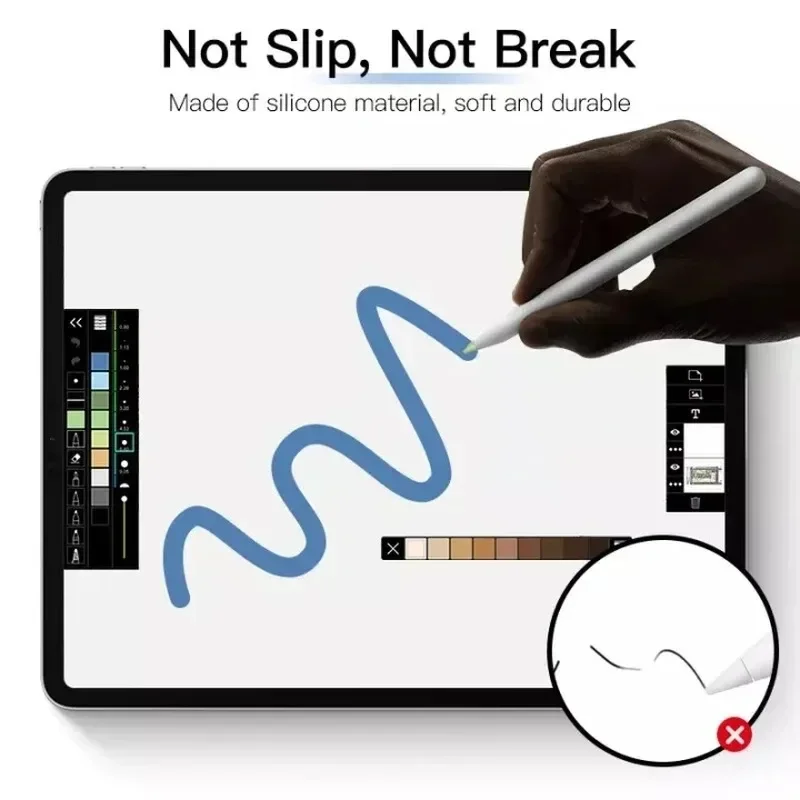 Фото Мягкий силиконовый защитный чехол с наконечником карандаша для Apple Pencil 1-го 2-го поколения, наконечник для сенсорного экрана, колпачок для стилуса для IPencil 1 2 №5