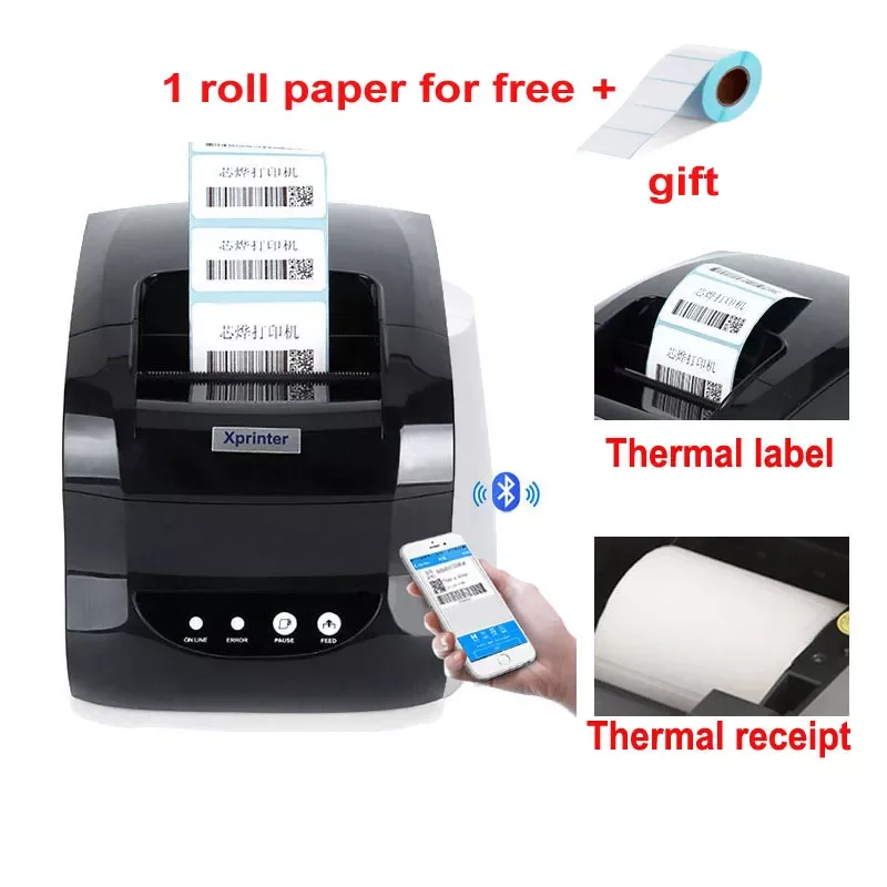 

High speed 127mm/s 20mm-80mm usb port thermal label /Receipt printer thermal barcode printer 58mm or 80mm thermal receipt print
