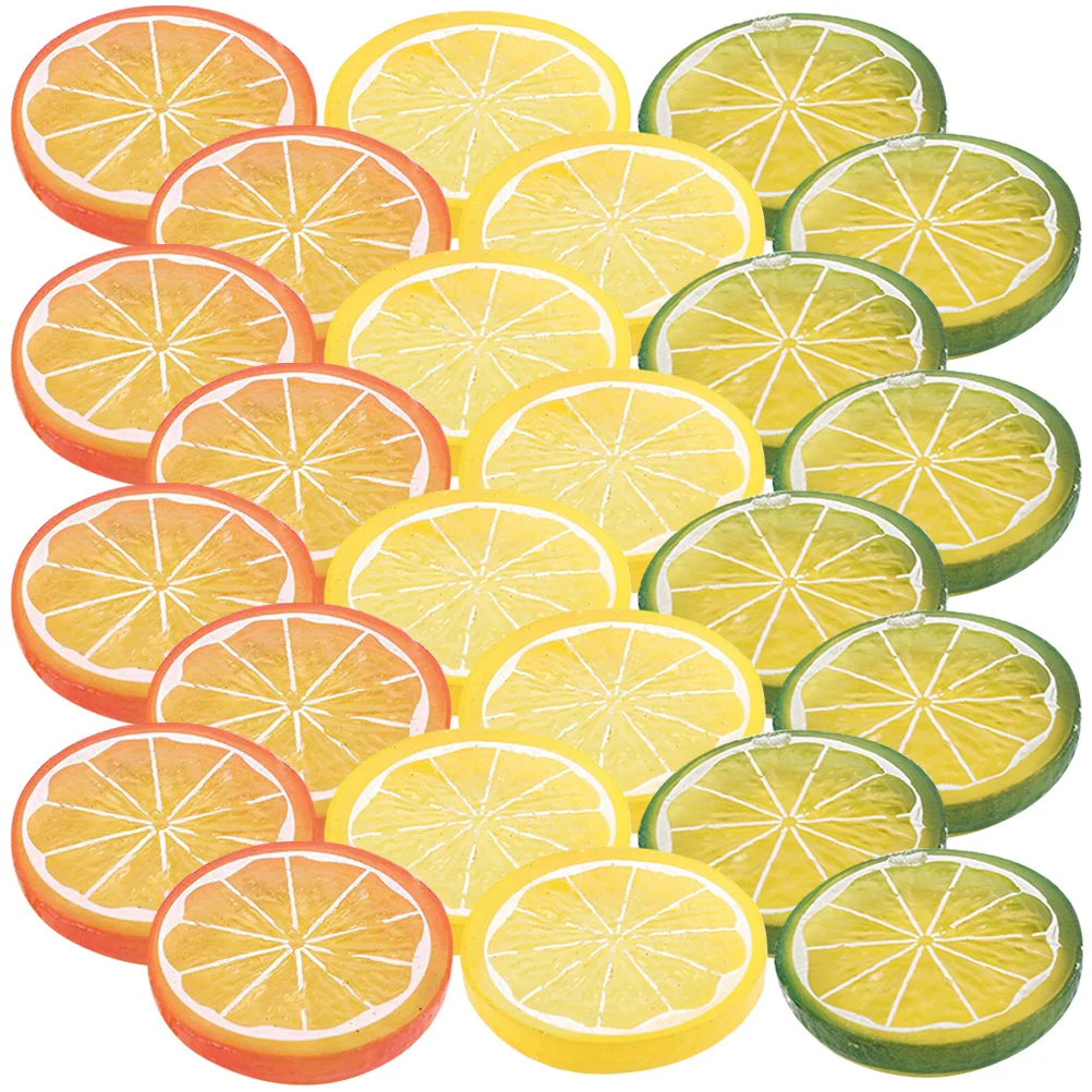 

Imitation Lemon Slice Kitchen Photography Props Fruits Slices Pretend Simulation Model Fake Artificial Vegetables Dinning Decor