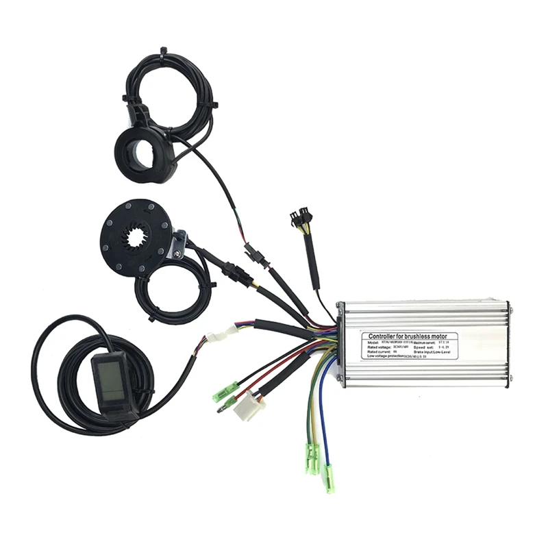 

Quality 36V 48V 350W 17A Electric Bicycle Sine Wave Controller With LCD4 Display Thumb Throttle And Sensor E-Bike Accessories