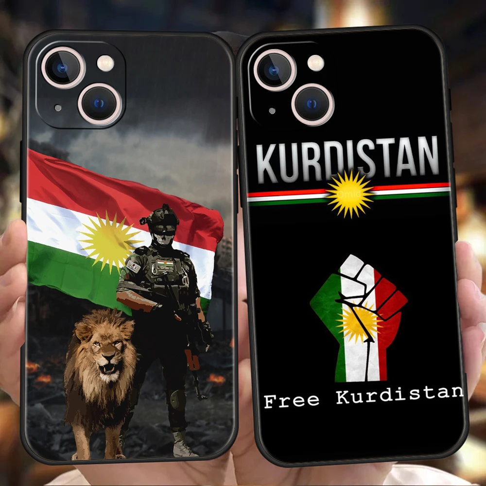 

Kurdistan Flag Phone Case Cover for iPhone 14 13 12 11 Pro Max 7 8 Plus XR XS X SE 2020 13 Mini Silicone Soft Fundas Shell Capas