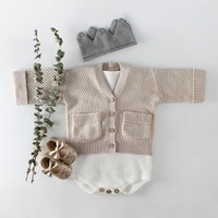 ins2022 baby winter clothes during the spring and autumn outfit new private infants sweater knitted cardigan jackets joker