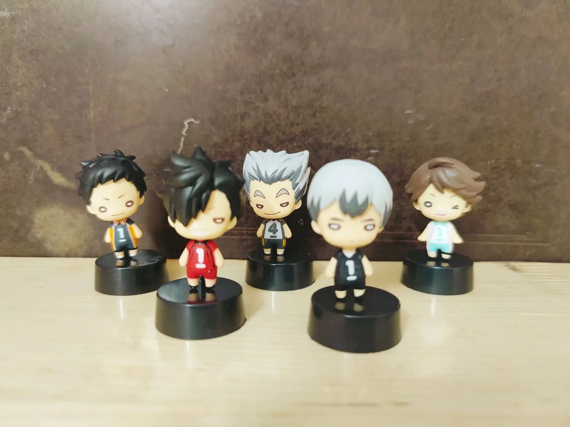 

4.5cm Haikyuu!! Oikawa Tooru Kuroo Tetsurou Kotaro Bokuto Kita Shinsuke Daichi Sawamura PVC Figures Model Toys Q Version Dolls