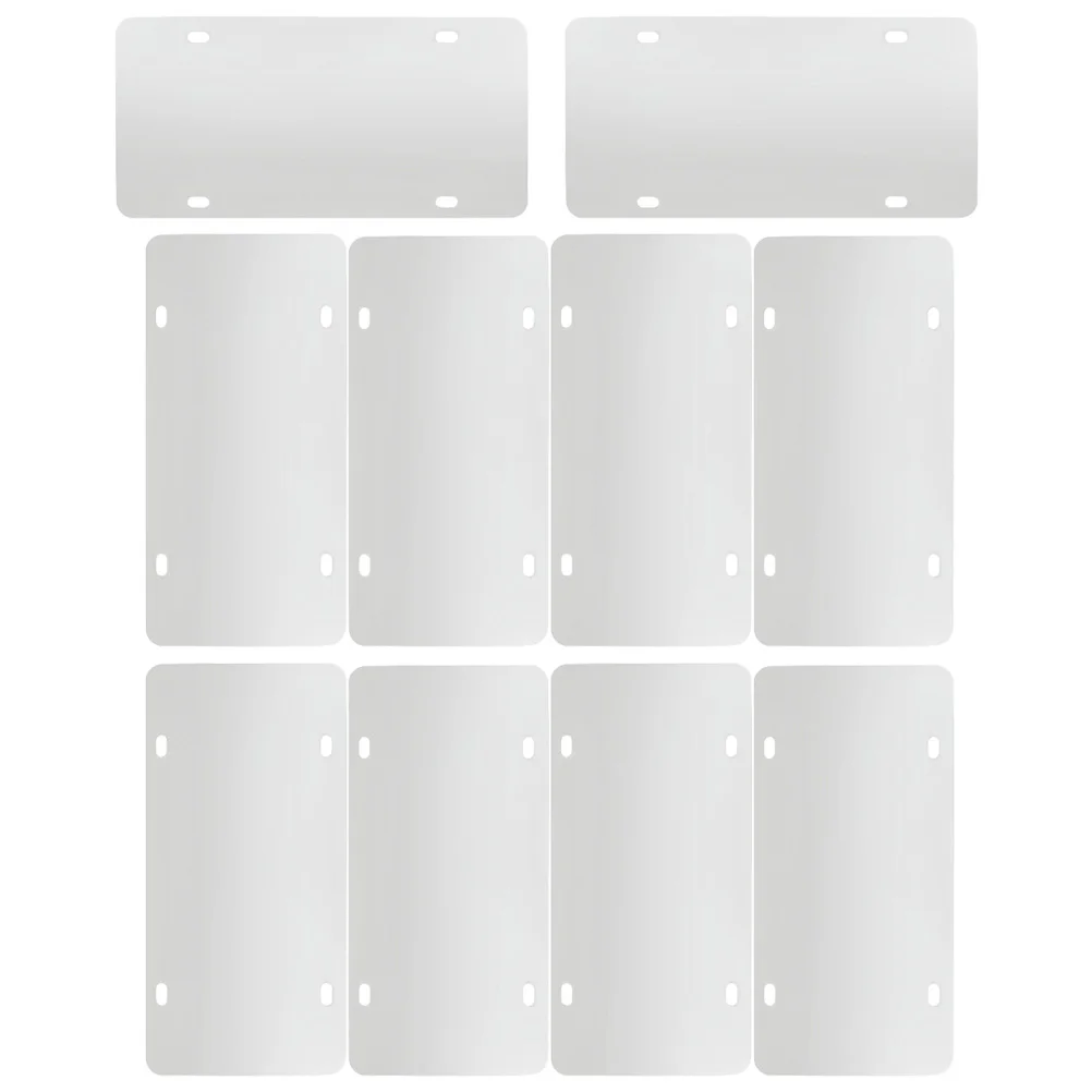 

10 Pcs Whiteboard Heat Transfer License Plate Metal Sublimation Aluminum DIY Plates Blank Automotive