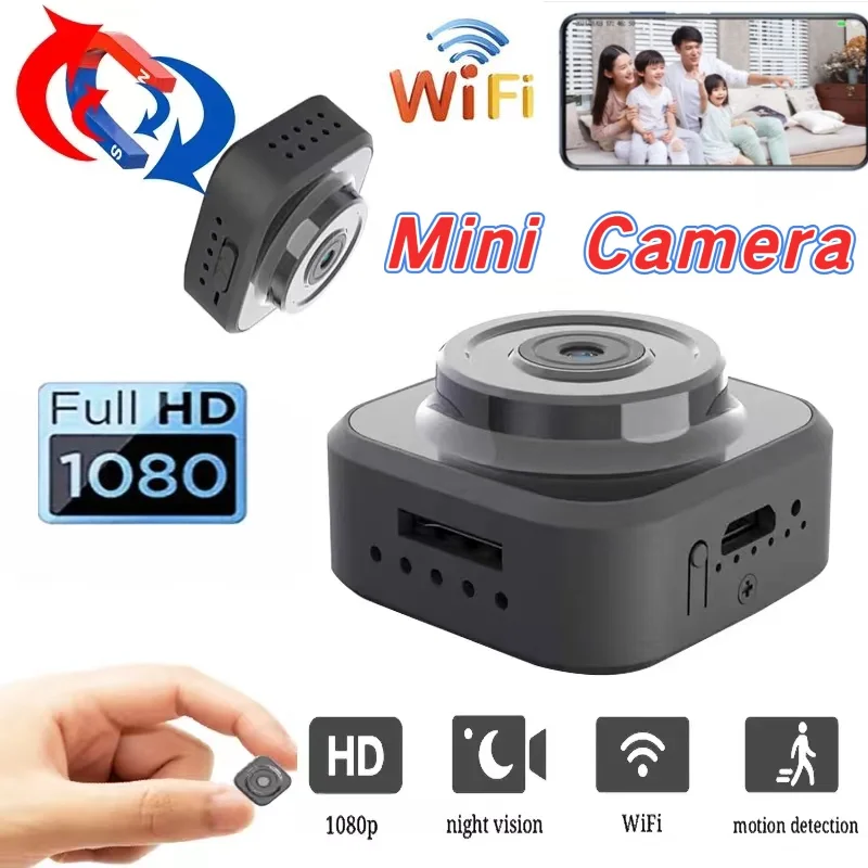 

HD 1080P Mini Wifi Camera Wireless Camcorder Home Security Motion Detection Nanny IP P2P Webcam DVR Rechargeable Battery Cam