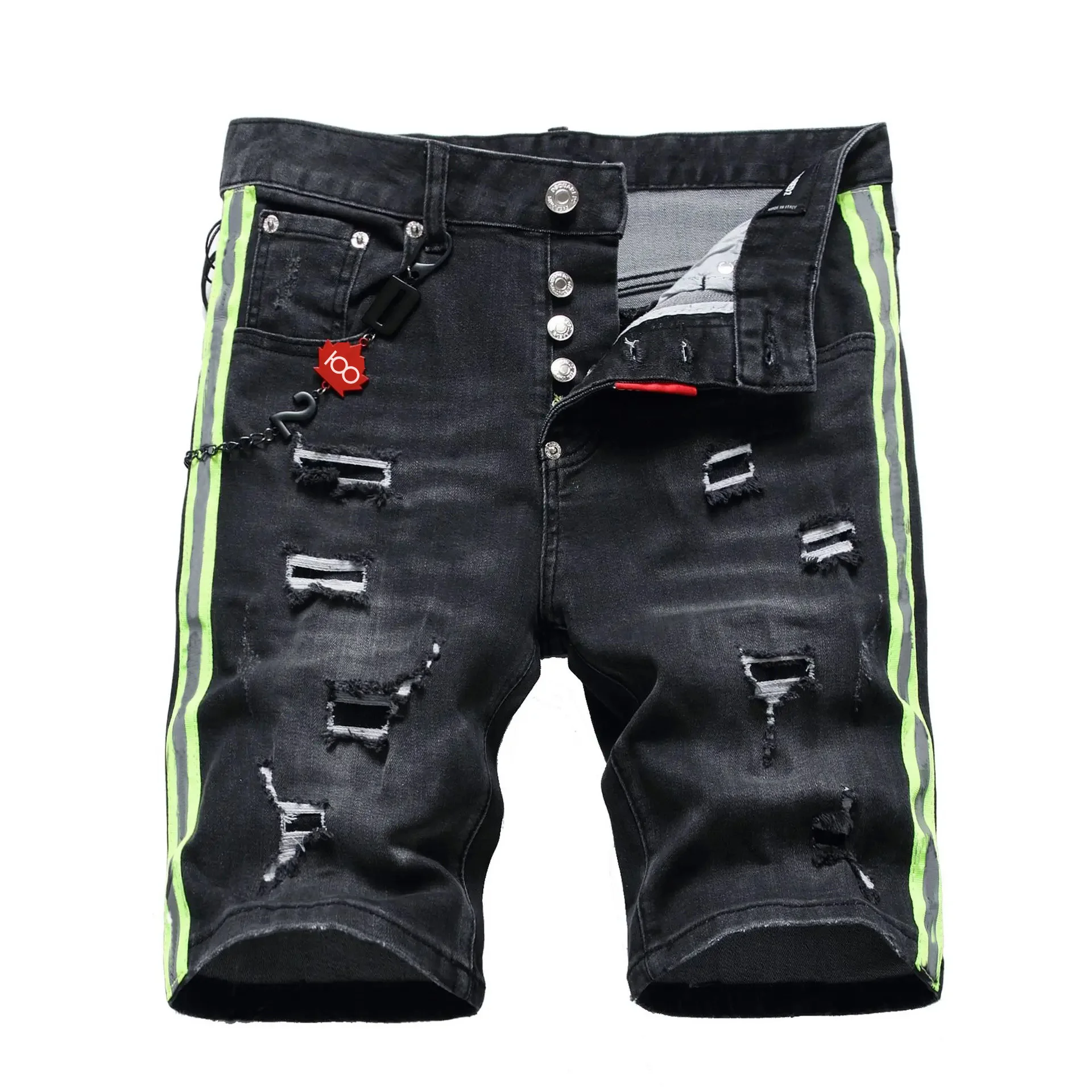 Chare◆ 100 мужские рваные джинсы. Роскошный бренд. Мужские уличные узкие