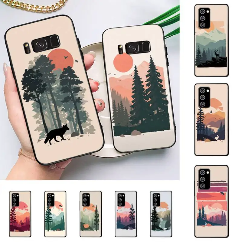 

Mountain Tree Sunset Phone Case for Redmi 8 9 9A for Samsung J5 J6 Note9 for Huawei NOVA3E Mate20lite cover