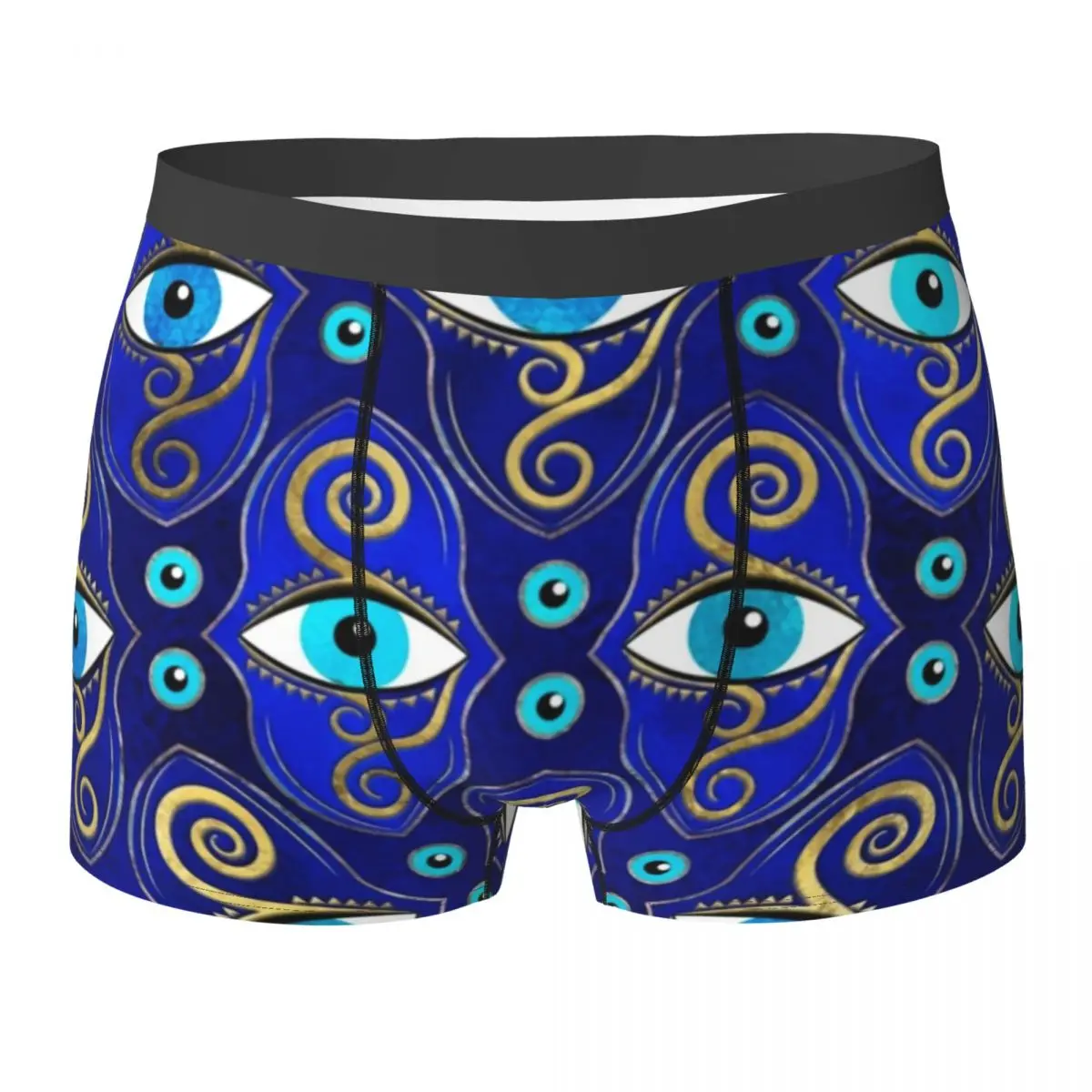 

Evil Eye Charm Pattern Underwear Greek Eyes Mati Amulet Cute Panties Design Boxer Brief 3D Pouch Males Plus Size Trunk