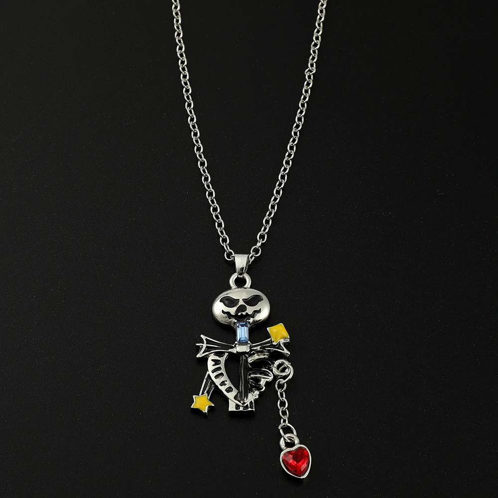 

Nightmare Before Christmas Jewelry Necklace Jack Skellington Accessories Pendant Necklace Disney Cute Charm Choker Jewellery