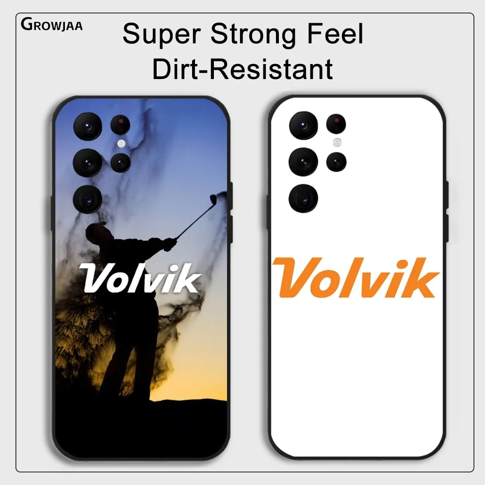 V-VolvikS Golf Luxury Phone Case For Samsung Galaxy S25 S24 S22 S23 Ultra S21 S20 Plus 5G Protective Silicone Funda