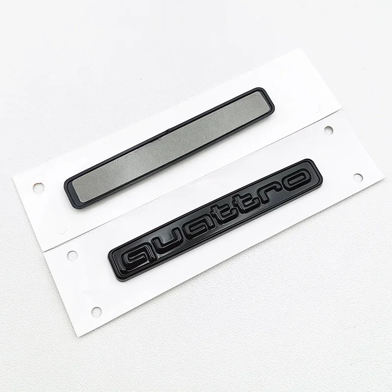 3D ABS черный логотип Quattro эмблема автомобиля задний багажник значок наклейка для