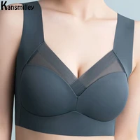 seamless sexy bra for women push up wire free bralette sport gather large size top support bras vest underwear shockproof