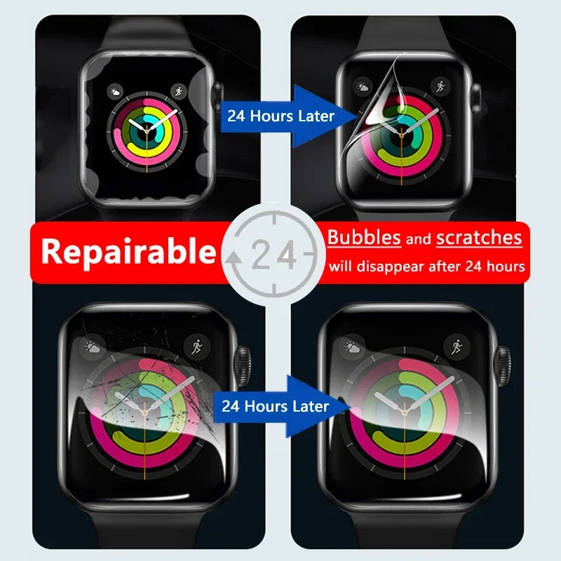 Фото Ультратонкая защитная пленка для экрана Google Pixel Watch 5 4 41 мм 45 мм, антицарапинная, мягкая, восстанавливаемая гидрогелевая пленка - не закаленное стекло №4