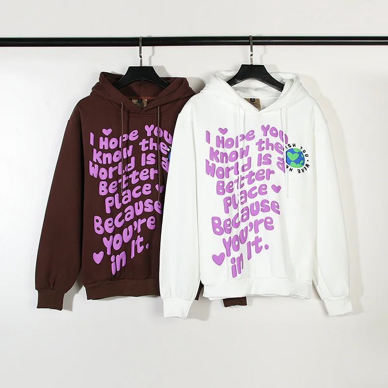 

Толстовка с капюшоном для мужчин и женщин, свитшот с принтом шрифтов из пены, пуловер для пар