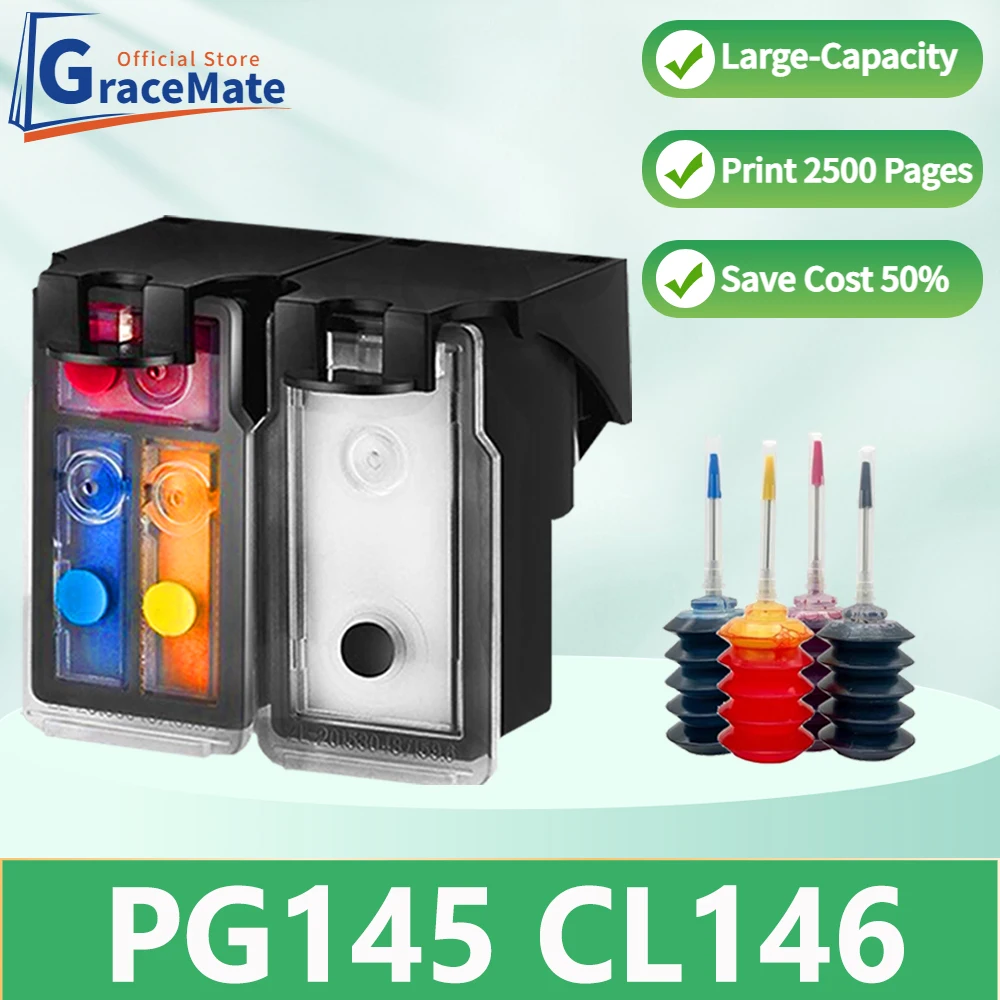 

Replacement PG145 CL146 Ink Cartridge Ink Kit for canon printer pixma cartridge MG2410 MG2510 IP2900 TS3110 IP2810 MG2910 MG3010