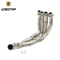 hot selling 51mm stainless steel motorcycle middle exhaust pipe full system for yzf r6 with sensor