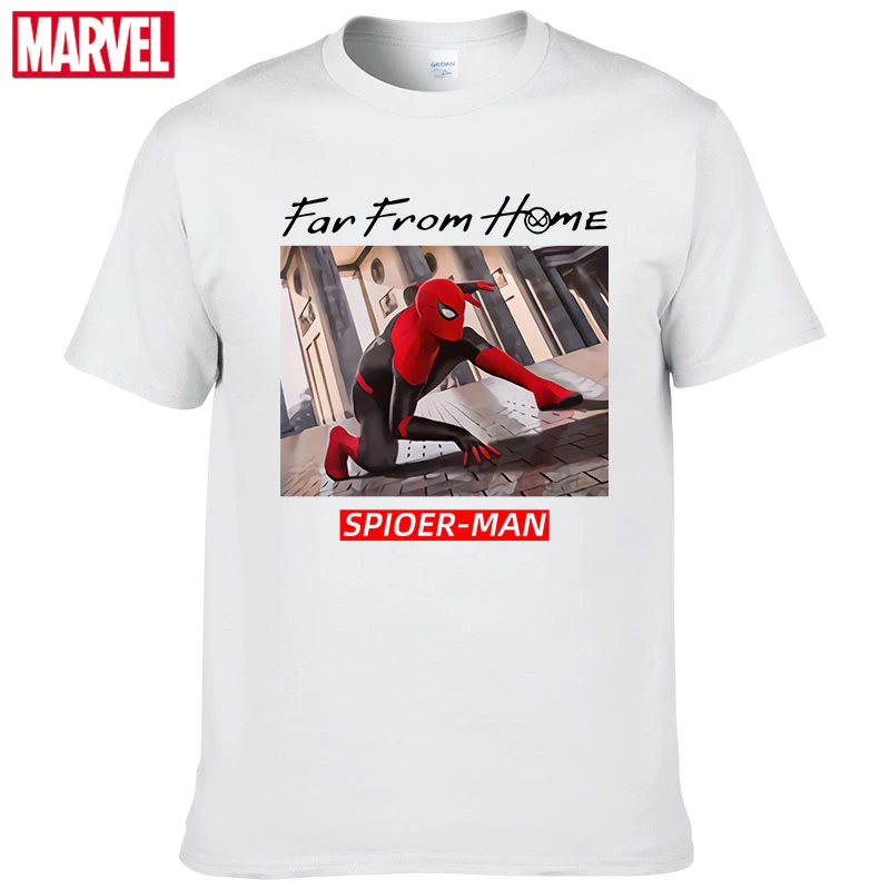

Marvel The Avengers Spider Man t-shirt Comfortable Breathable 100% cotton Fashion funny t shirts Summer Tops T-shirt men #116